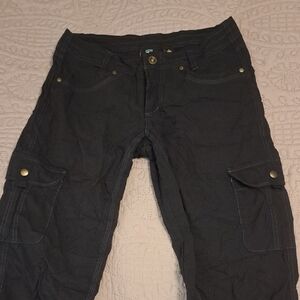 Kuhl Women's  Splash Navy Cargo Pants Durable Straight Leg Design